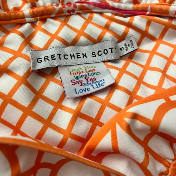 Vibrant Orange and Pink Patterned Dress - Picture 4 of 6